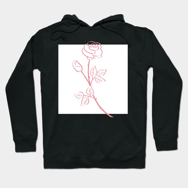 Minimalist Flower Hoodie by Amescla